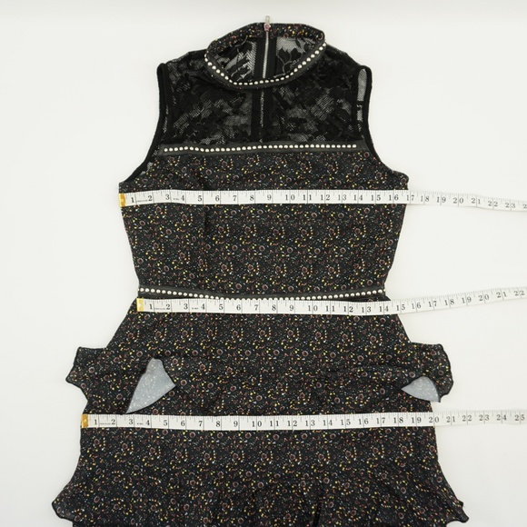 Glam by Glamorous Lace Yoke Ruffle Tiered Dress M - Picture 7 of 8